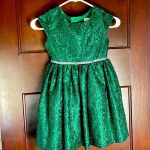 Green girls dress